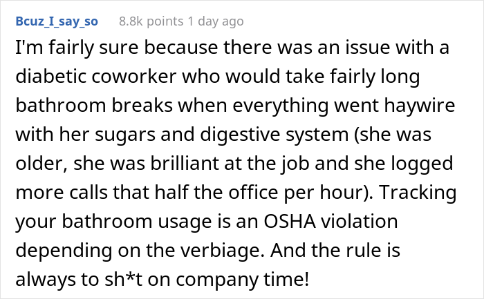 Employee Shares A "Verbal Warning" In Print That They Got For Spending 9 Minutes In The Bathroom, Makes People Crack Up At Their Boss