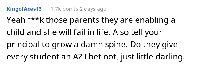 Principal Orders Teacher To Change Lazy Student's Grade Just Because Her Parents Work At School District, They Maliciously Comply - 18