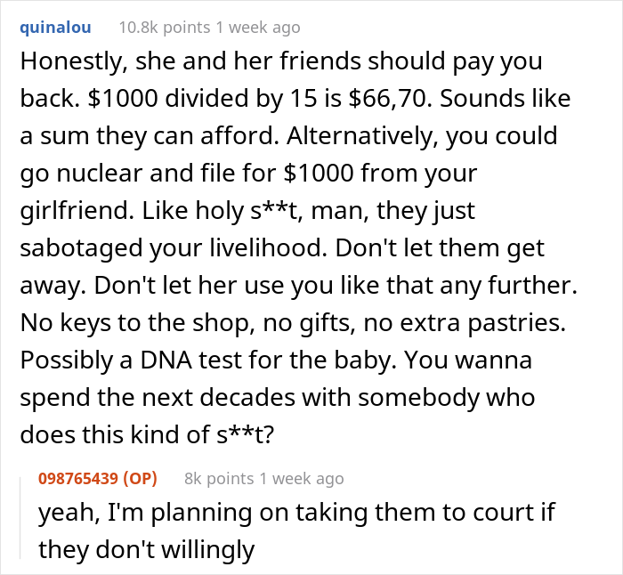 Baker Finds Out That His Girlfriend And 14 Of Her Friends Ate $1000 Worth Of Pastries His Team Made, Threatens To Take Legal Action - 13