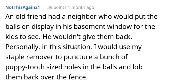 Person Refuses To Put Up With Neighbor's Kid After One Of The Balls He's Constantly Kicking Over The Fence Hits Their Puppy - 19