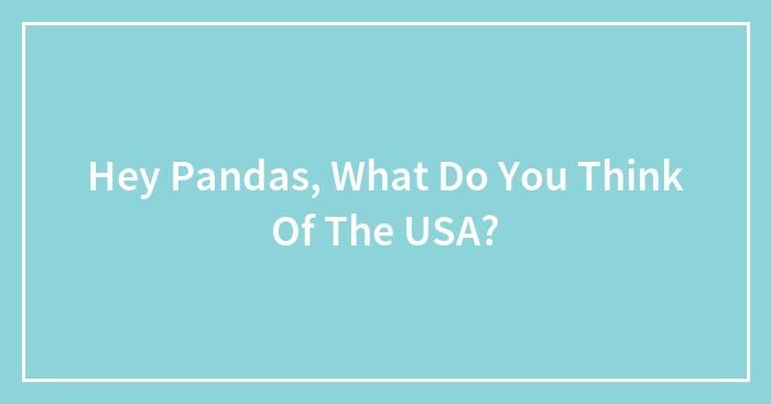 Hey Pandas, What Do You Think Of The USA? (Closed)