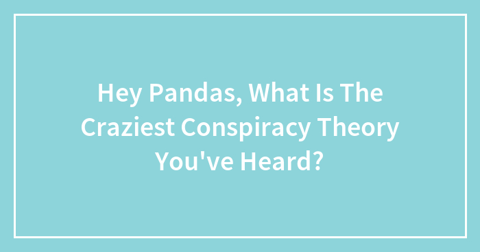 Hey Pandas, What Is The Craziest Conspiracy Theory You’ve Heard? (Closed)