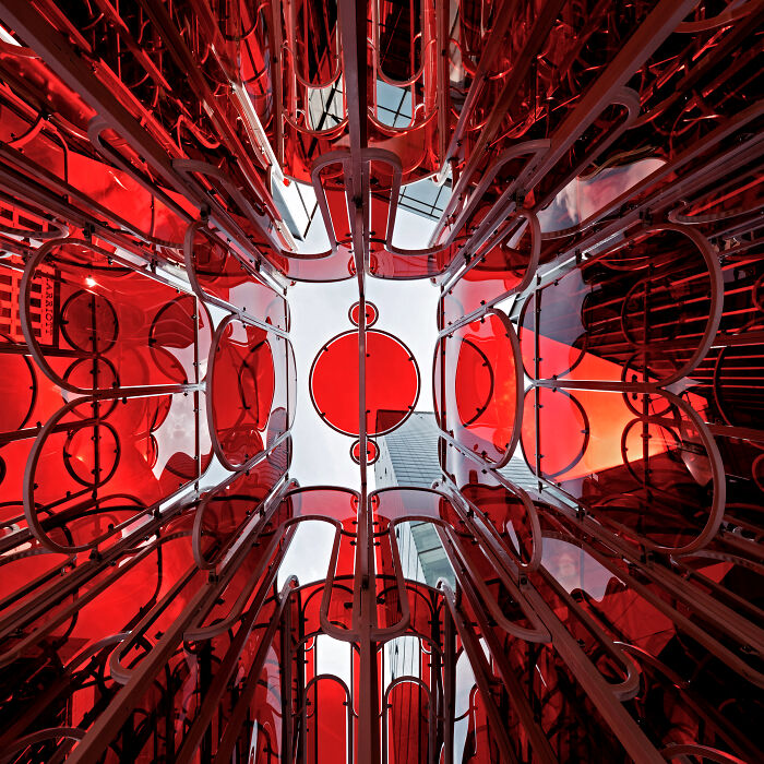 “Crimson Cloud”: Red Transparent Plexiglass Art Installation (12 Pics)