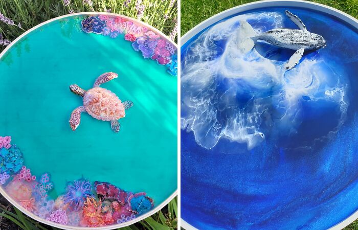 I Create Coffee Tables With Sculpted And Finely Painted Marine Creatures And Corals (13 Pics)