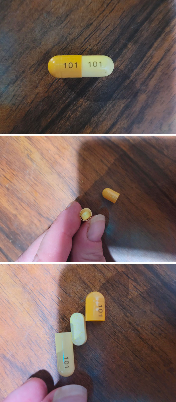 Insurance Wouldn't Cover Pills, Only Capsules. The Script Went From $2.73 To $56.91 Because Of That. It's Literally A Pill Shoved Into A Capsule