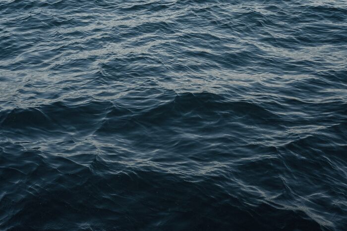 Dark ocean water surface with gentle waves, evoking mysterious and creepy facts about the ocean depths. - 22