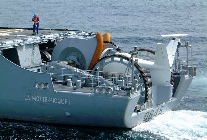 French naval ship La Motte-Picquet at sea, showcasing ocean technology related to creepy facts about the ocean depths. - 15