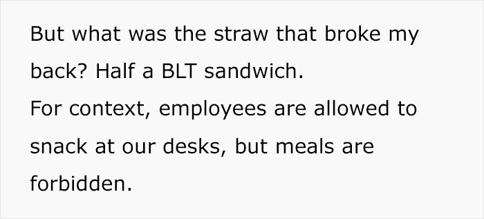 "I Just Quit My Job Of 3 Years Over A Sandwich. And I Don't Regret It": Woman Finally Quits After Being Tired, Overworked And Hungry