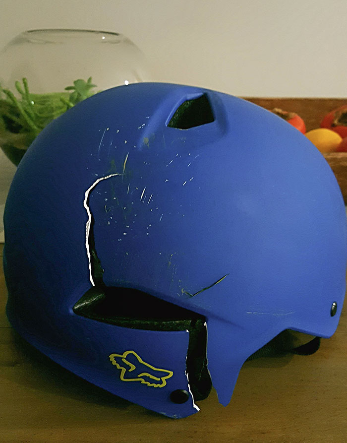 Wear Your Helmets. Mine Saved My Life Tonight