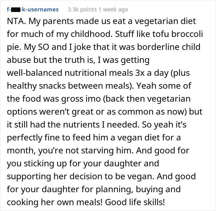 “I Really Don’t Care”: Dad Is Praised For Punishing Bully Son With Vegan Meals “I Really Don’t Care”: Dad Is Praised For Punishing Bully Son With Vegan Meals