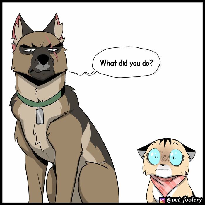 Artist Illustrates True Animal Friendship Between Pixie And Brutus, And Here Are 9 Of His Newest Comic Strips - 6