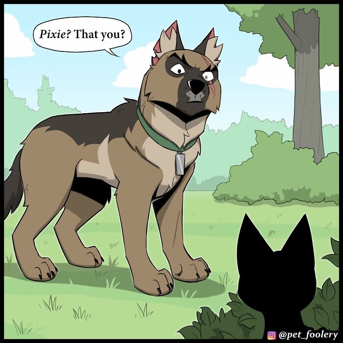 Artist Illustrates True Animal Friendship Between Pixie And Brutus, And Here Are 9 Of His Newest Comic Strips - 24