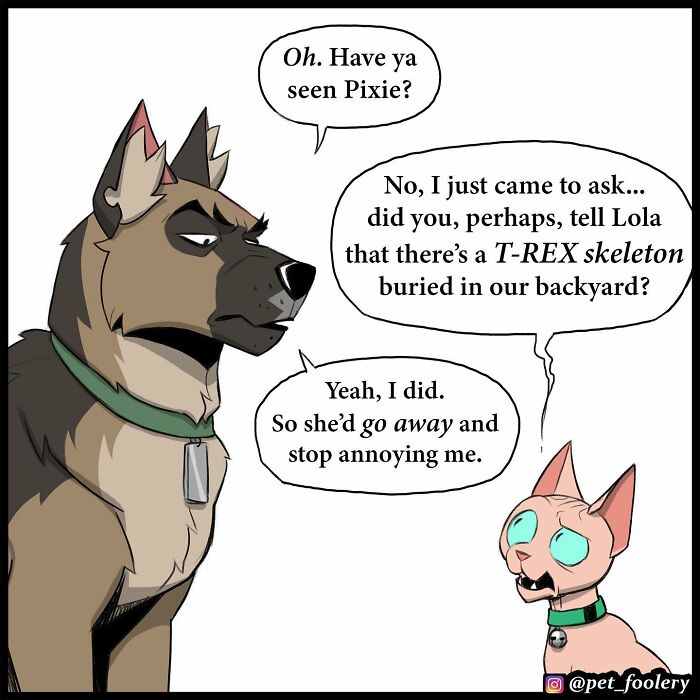 Artist Illustrates True Animal Friendship Between Pixie And Brutus, And Here Are 9 Of His Newest Comic Strips - 25