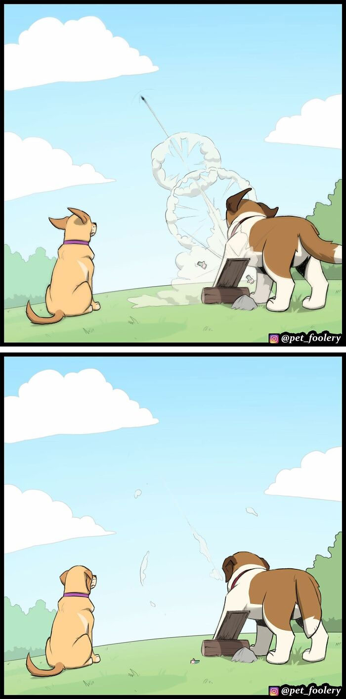 Artist Illustrates True Animal Friendship Between Pixie And Brutus, And Here Are 9 Of His Newest Comic Strips - 33