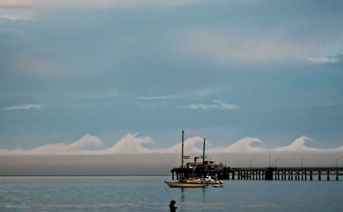 These Clouds At The Beach Look Like Waves