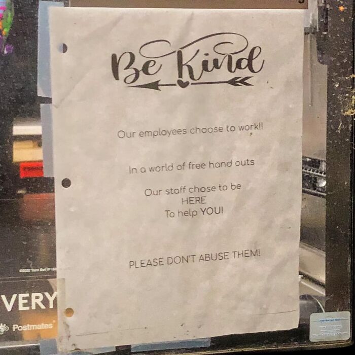 Seen At Taco Bell Yesterday. All For Being Kind, Just Wondering Where These Free Handouts Are