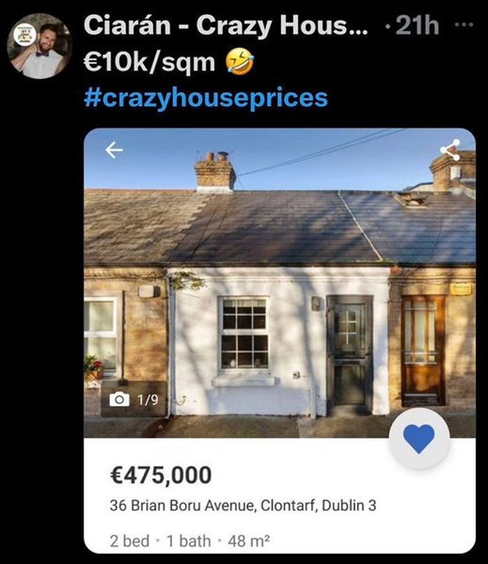 This Tiny Cottage In Dublin Though - Bargain. And Yes, Just The Middle Cottage, One Front Window, No Upstairs