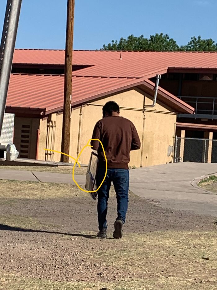 My Teenage Son Took A Comforter Bag To School To Carry His Books
