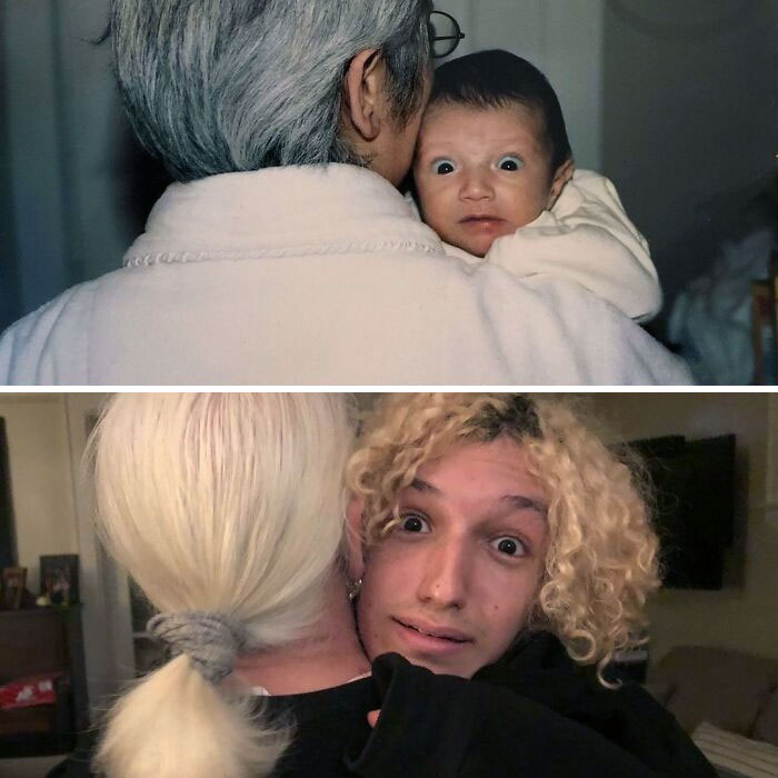 Nuestro bebé llegó a casa para el fin de semana antes de que la universidad comience mañana. No ha cambiado mucho