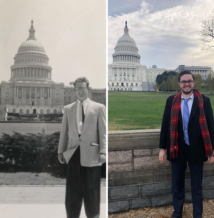 My Grandfather On His Honeymoon In 1955 And Me Traveling For Work In 2018