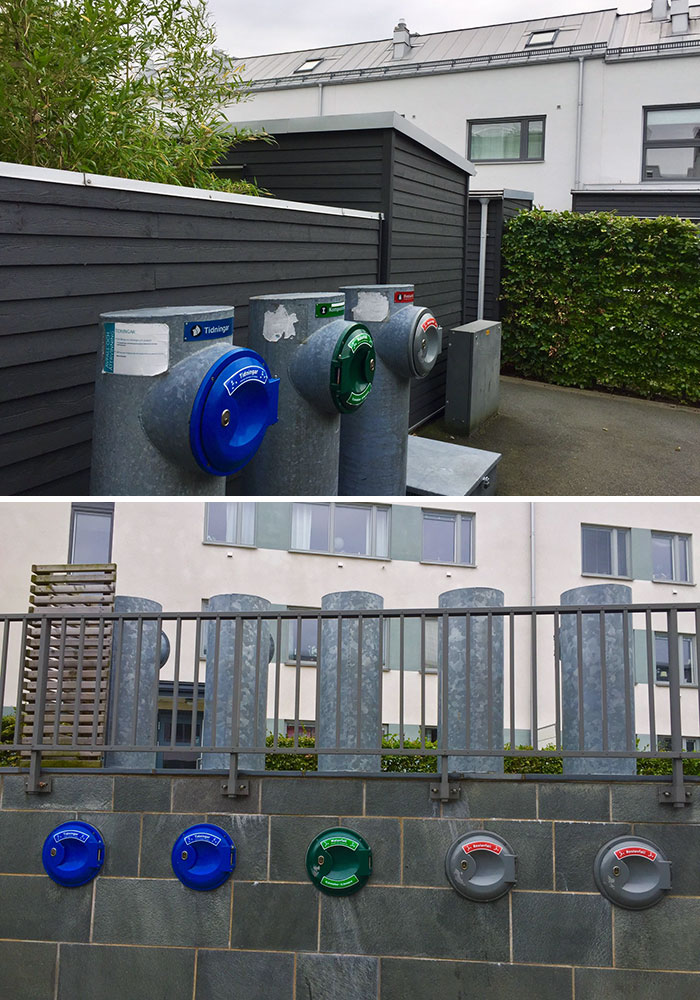 One Of The Key Details In Sustainable Community Design Here In Sweden - Underground Separated Waste Management Vacuum Tubes