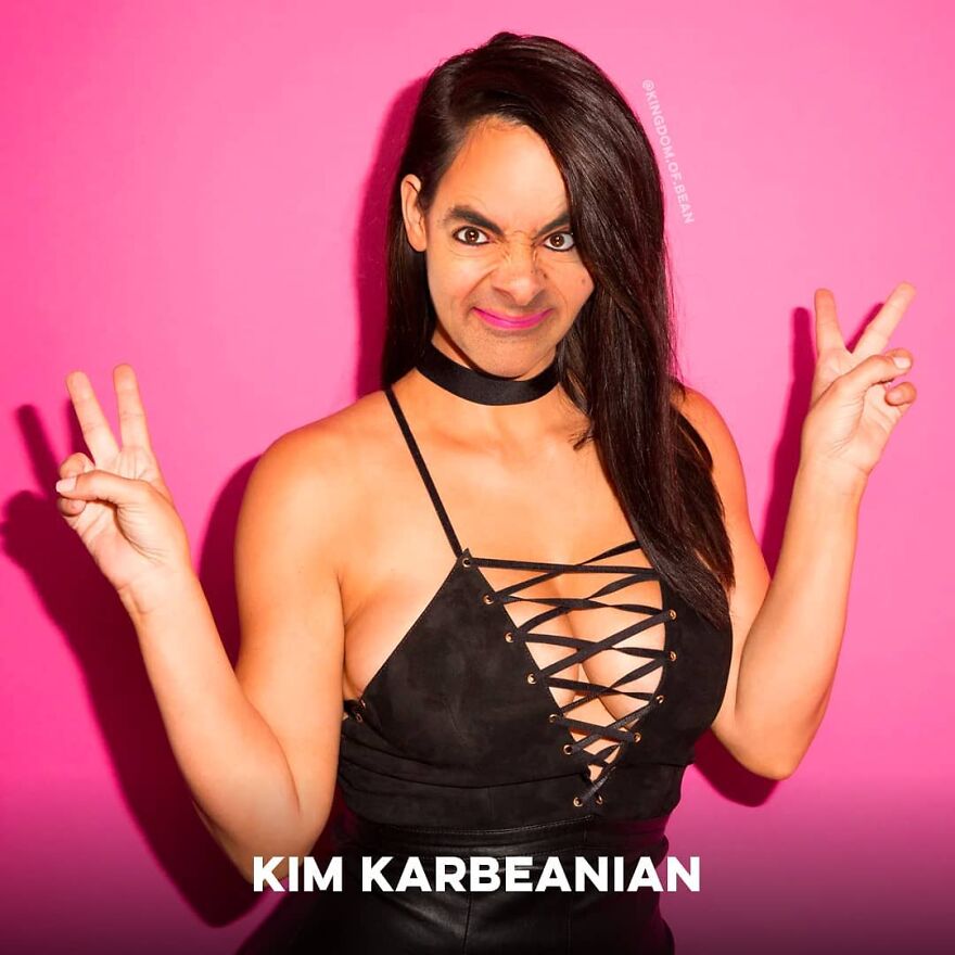 Kim Kardashian As Mr. Bean