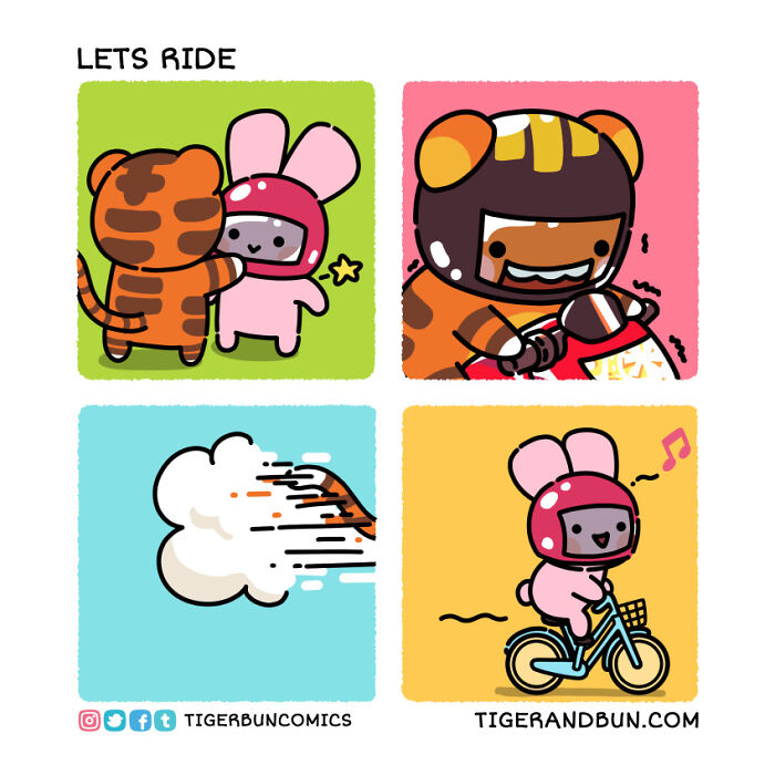 25 Adorable Comics I Created About A Tiger And A Bunny And Their Day-To-Day
