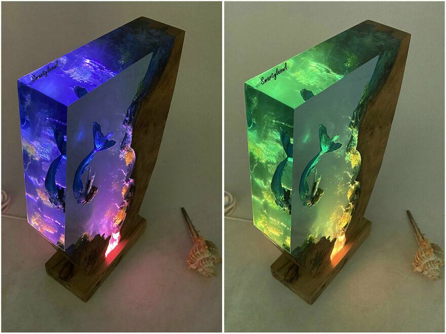 I Made A Mermaid Resin Lamp