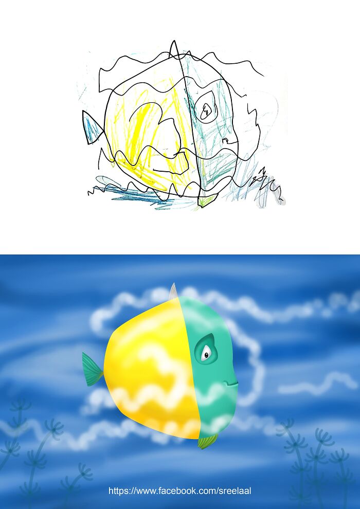 I Made These Digital Illustrations Based On My 5-Year-Old Son&rsquo;s Drawings (8 Pics)