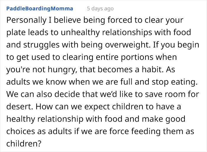 Family Has A Strict "Clean Your Plate" Rule For Their Kids And Try To Enforce It On Friend&rsquo;s Child As Well, But Mom Is Not Having It