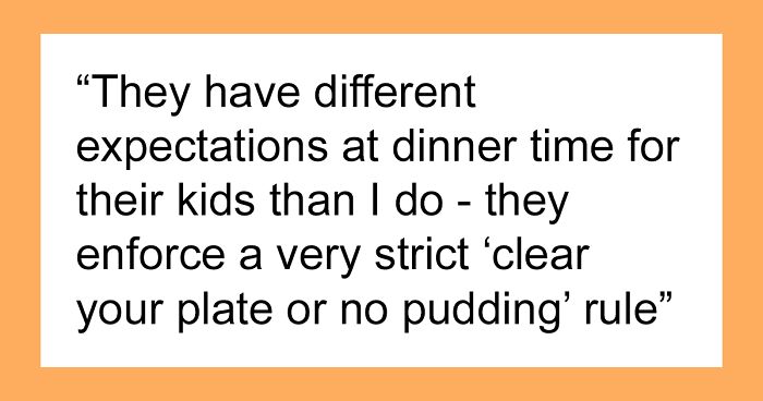 Family Has A Strict “Clean Your Plate” Rule For Their Kids And Try To Enforce It On Friend’s Child As Well, But Mom Is Not Having It