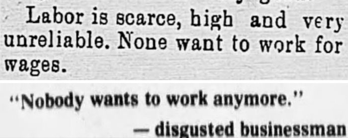 Twitter Is Cracking Up At A 14-Tweet Thread With Newspaper Snippets Explaining How “Nobody Wants To Work” Dated Starting 1894