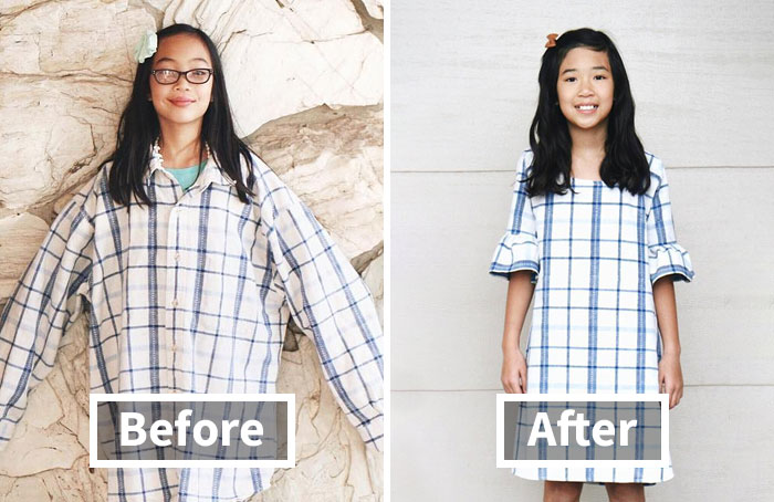 Mom Transforms 30 Old And Ugly Pieces Of Clothing To Save Money, And The Result Gains Her 296k Instagram Followers