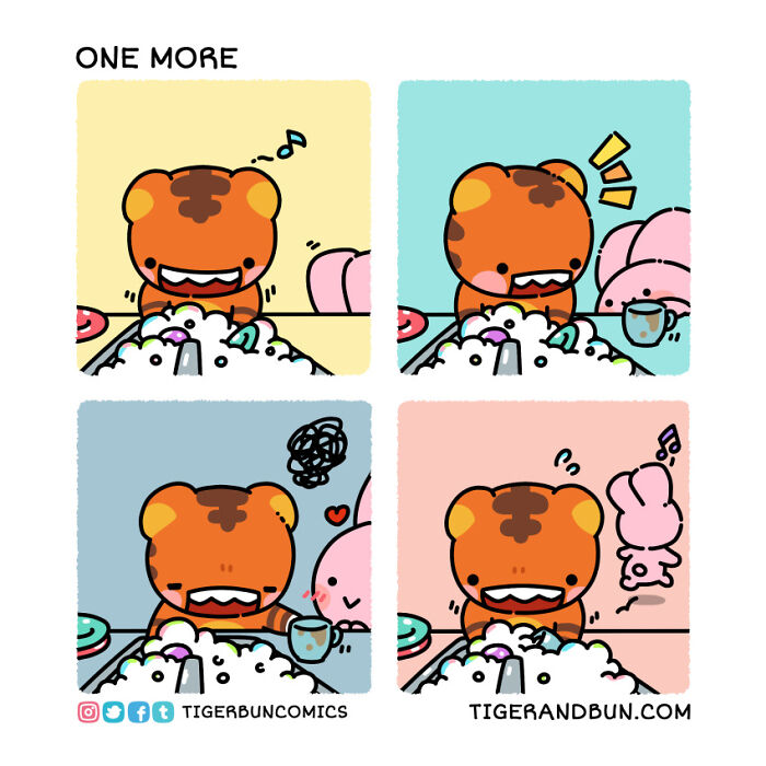 25 Adorable Comics I Created About A Tiger And A Bunny And Their Day-To-Day