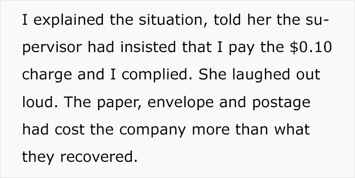 Supervisor Wants Employee To Pay $0.10 For An 'Unauthorized Phone Call', Gets What They Ask For But It Costs Them Much More - 13