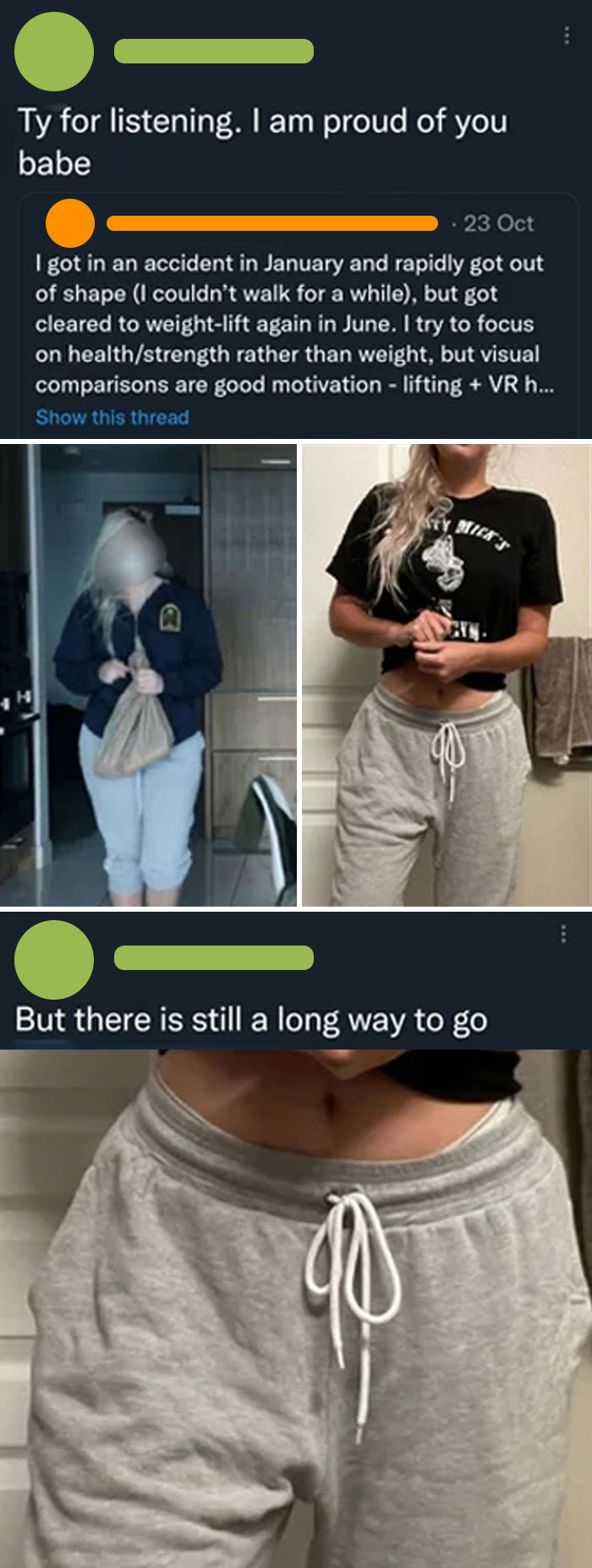 This Is The Most Neck Beardiest Thing I've Seen In A While. The Second Picture Is His, Telling Her She Has A Long Way To Go