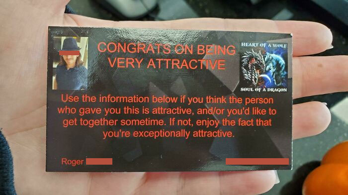 Imagine Getting This Card From A Fedora Guy In Public