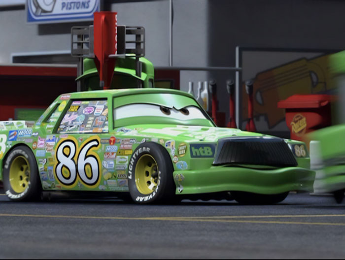 Chick Hicks looks angry 