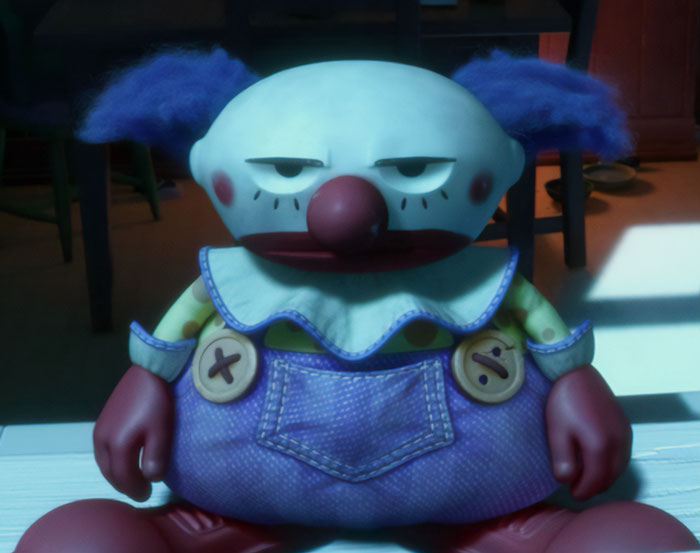 Chuckles looks upset 