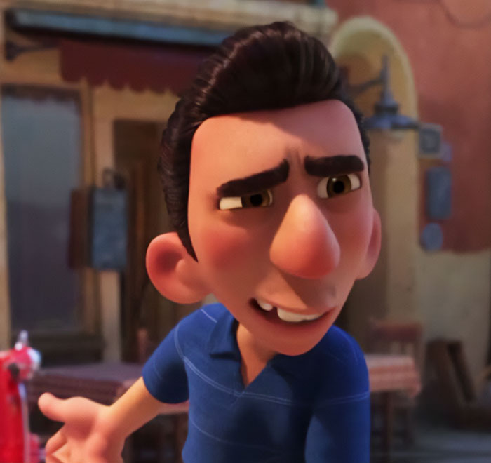 Ercole Visconti looks upset 