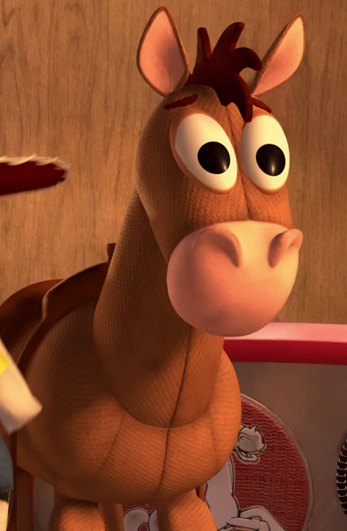 Bullseye looks upset 