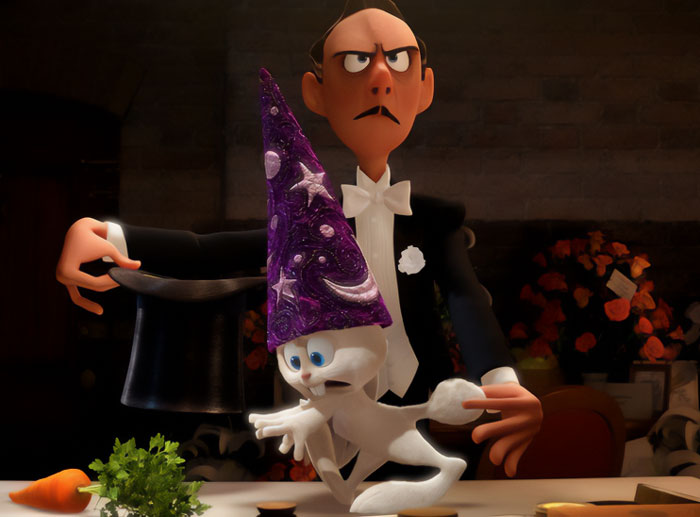 Alec Azam holding a rabbit 