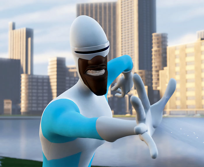 Frozone freezing something 