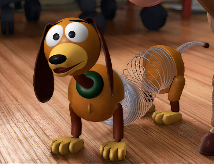 Slinky looks upset 