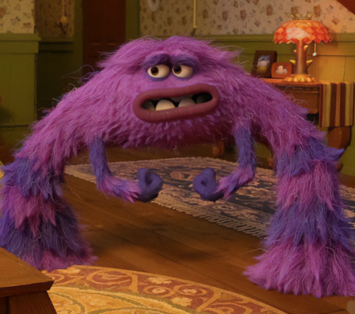 Art standing in the living room 