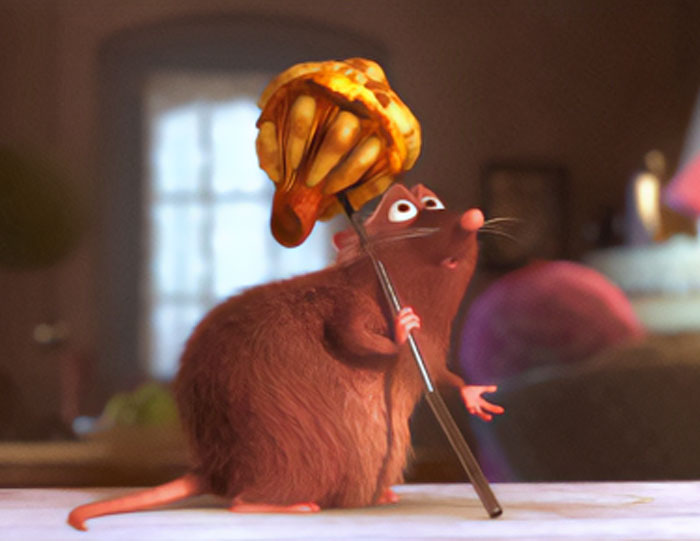 Emile holding a fork 