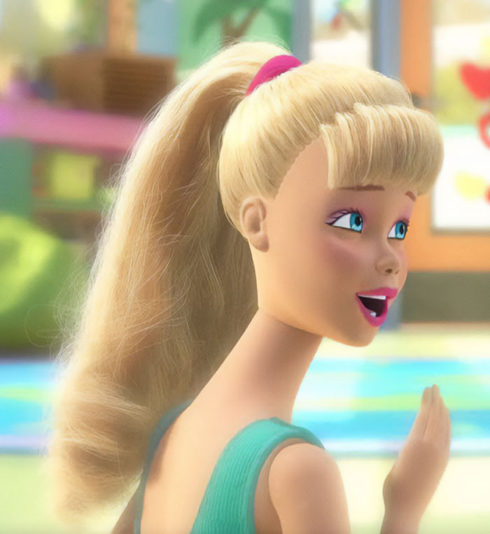 Barbie wearing blue dress 