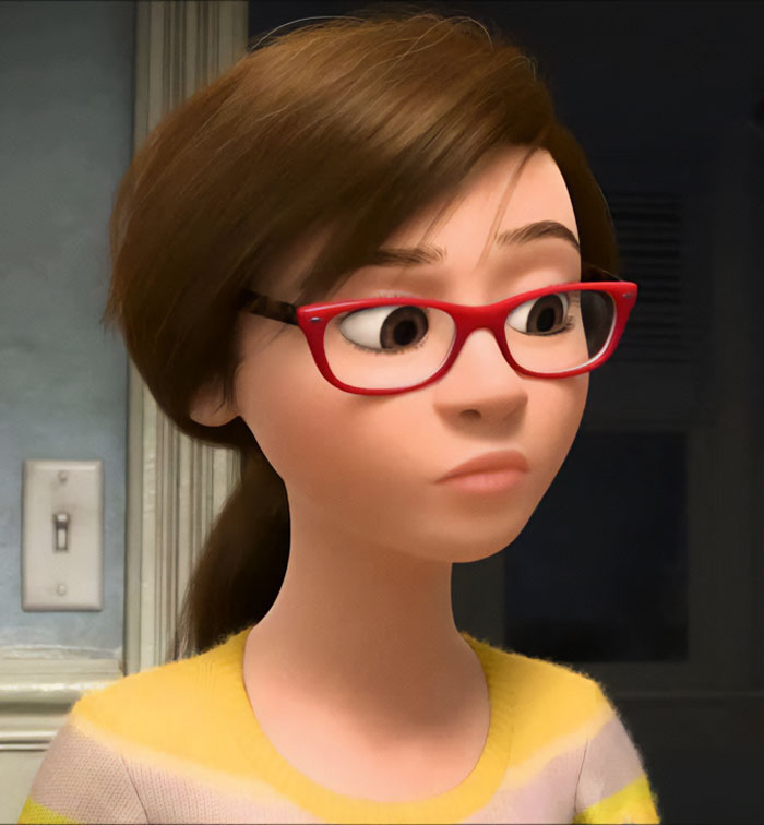 Mom wearing red glasses 