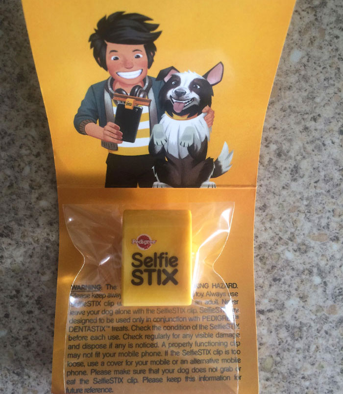 My Dog Treats Came With A Clip So You Can Attach One To Your Phone And Take A Selfie With Your Dog