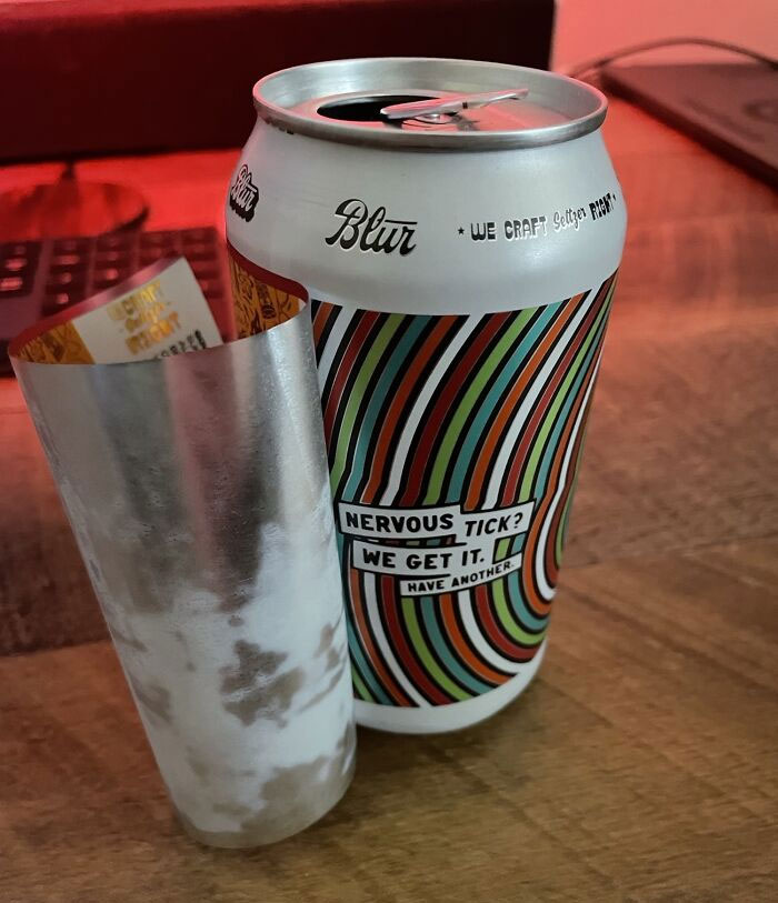 This Can Has A Secret Message Under The Label